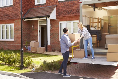 People using short-term storage for moving and decluttering