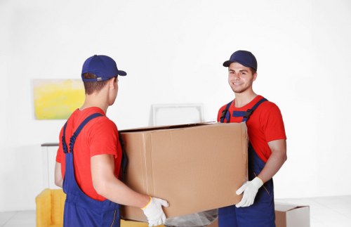 Students using secure storage units in Plumstead during a term break