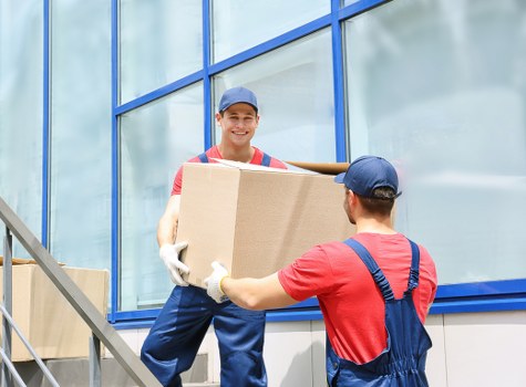 Business move checklist and packed office items for Plumstead removals