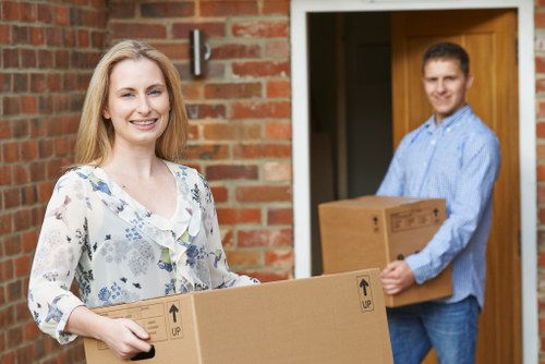 Student belongings packed for a small removal service in Plumstead